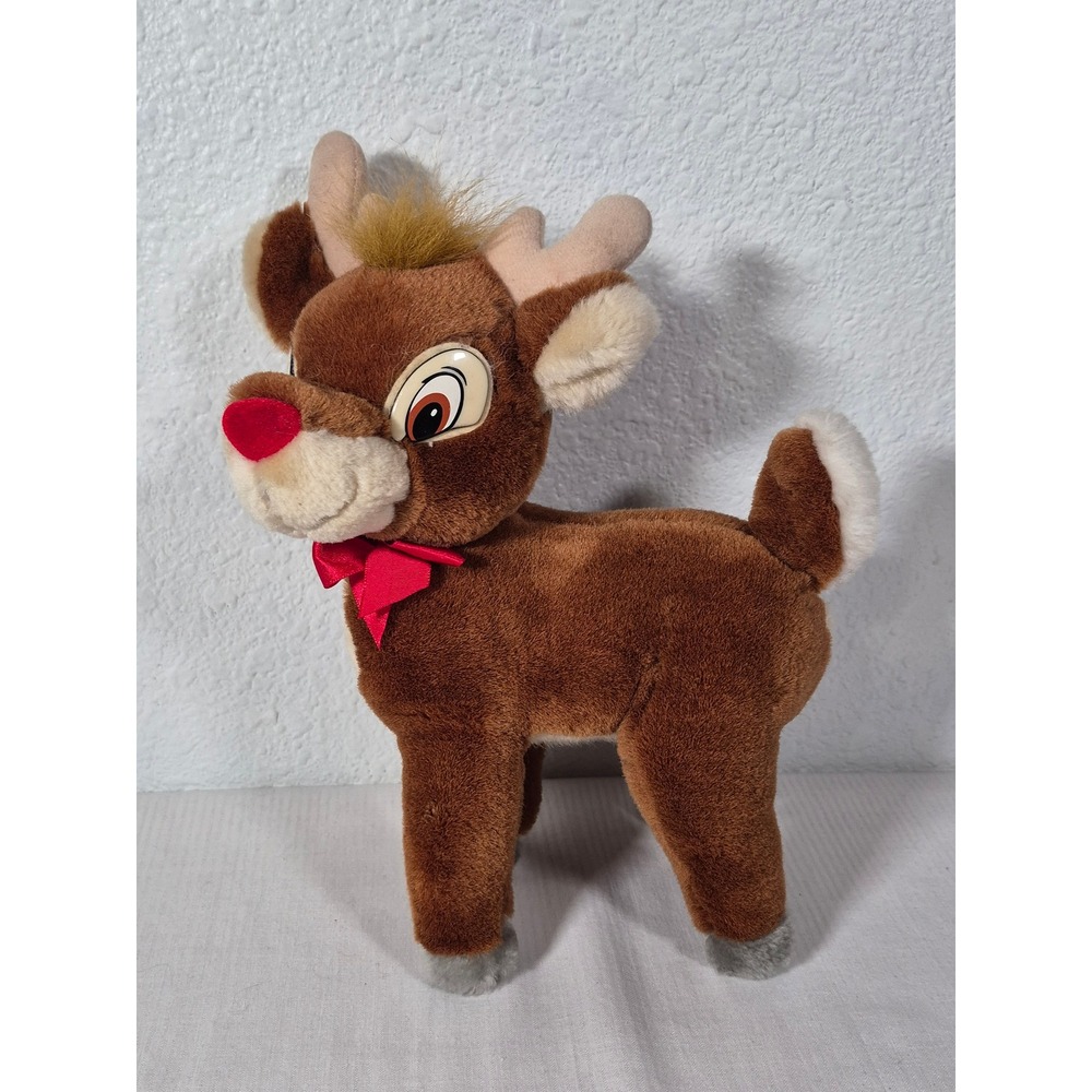 Vtg Applause Rudolph the Red-Nosed Reindeer Plush Stuffed Animal 10in Holiday